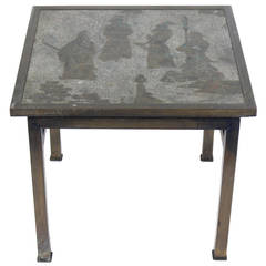 Bronze Side Table by Philip and Kelvin LaVerne 1