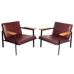 Paire de chaises longues modernes conçues par George Nelson
