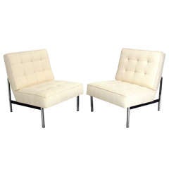 Pair of Florence Knoll "Parallel Bar" Lounge Chairs