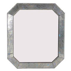 Octagonal Marbleized Mirror