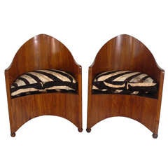 Pair of Rare Modernist Chairs by Walter von Nessen