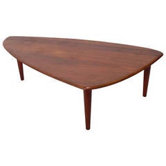 Danish Modern Teak Coffee Table by Illum Wikkelso and Johannes Aasbjerg