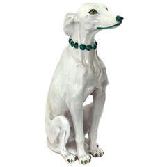 Italian Ceramic Greyhound or Whippet Dog