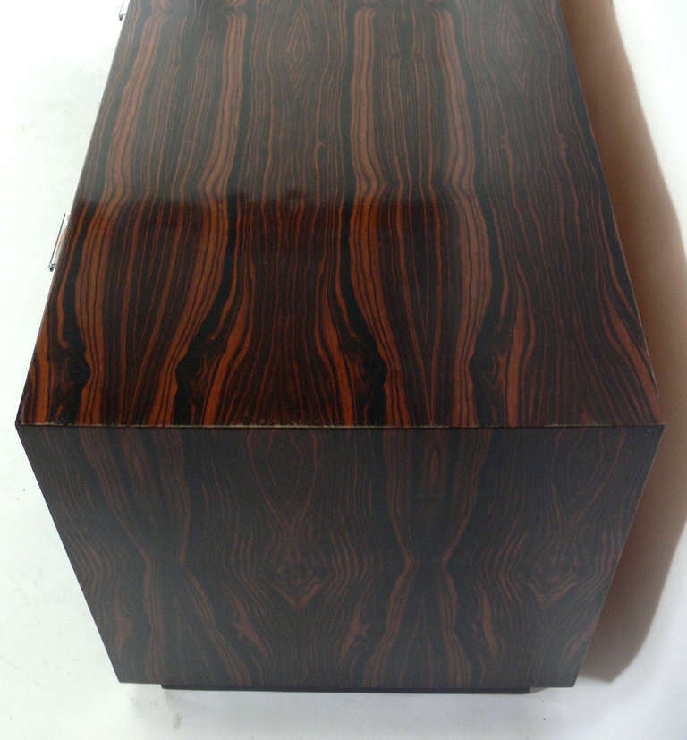 American Custom Macassar Ebony Wood Credenza
