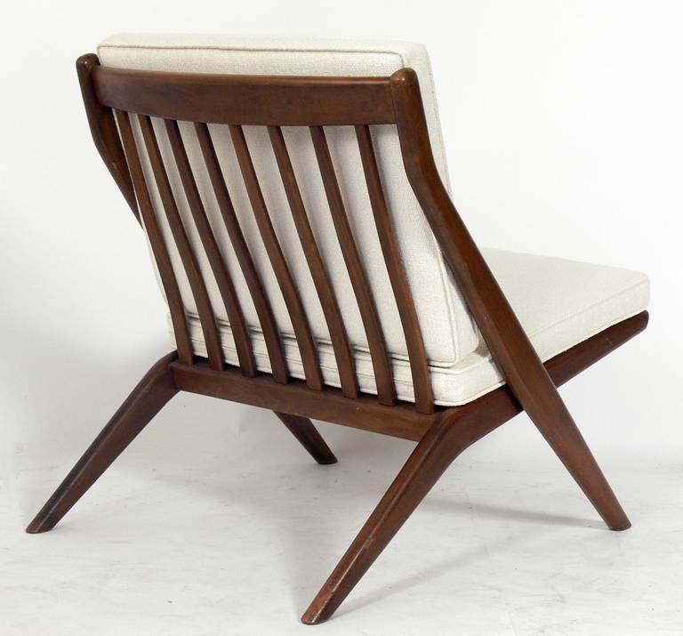 Swedish Sculptural Scissor Chair by Folke Ohlsson for Dux