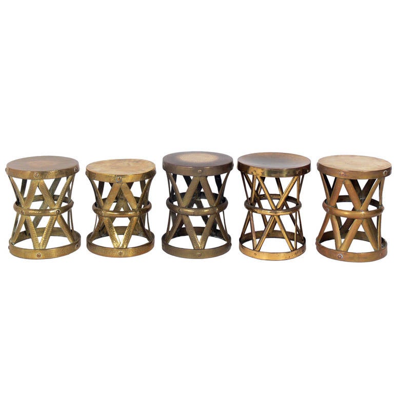 Selection of Brass Stools at 1stdibs