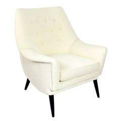 Curvaceous Italian Modern Lounge Chair
