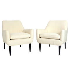 Pair of Modernist Italian Lounge Chairs