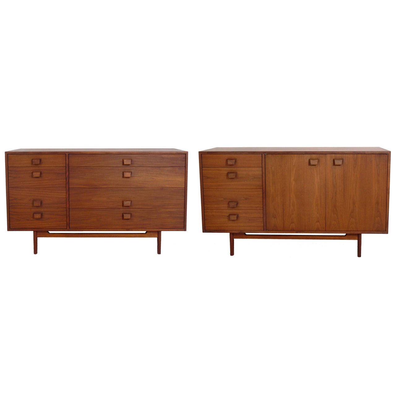 Two Modern Chests or Credenzas designed by Jens Risom