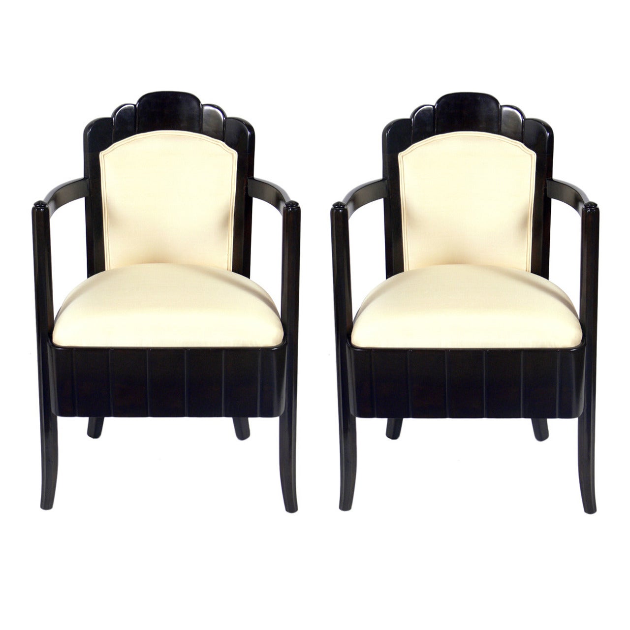 Pair of French Art Deco Armchairs by Pierre Patout for the Ile de France