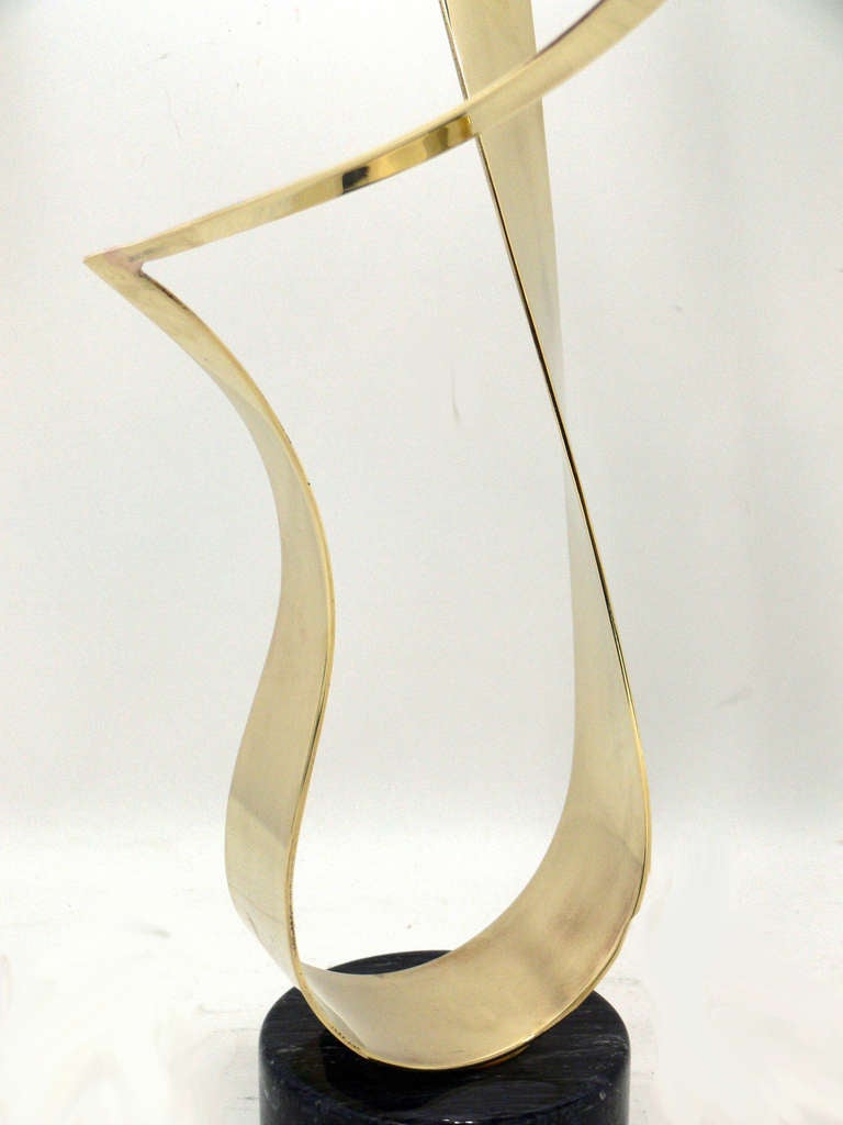 Mid-Century Modern Modernist Brass Sculpture by Curtis Jere