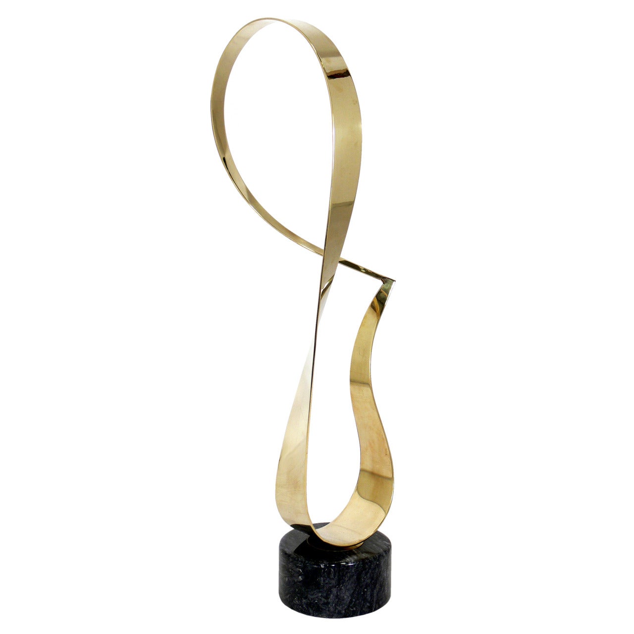 Modernist Brass Sculpture by Curtis Jere