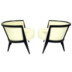 Pair of Curvaceous Modern Lounge Chairs by Harvey Probber