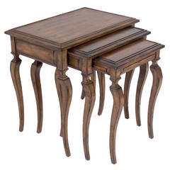 Set of Nesting Tables with Curvaceous Legs