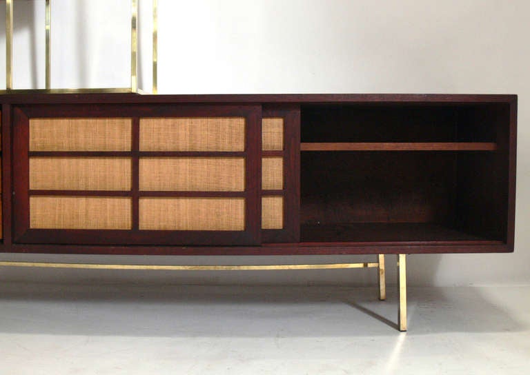 Mid-Century Modern Modern Etagere and Credenza in the manner of Paul McCobb