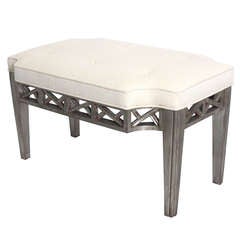 Silver Leaf Bench in the manner of James Mont