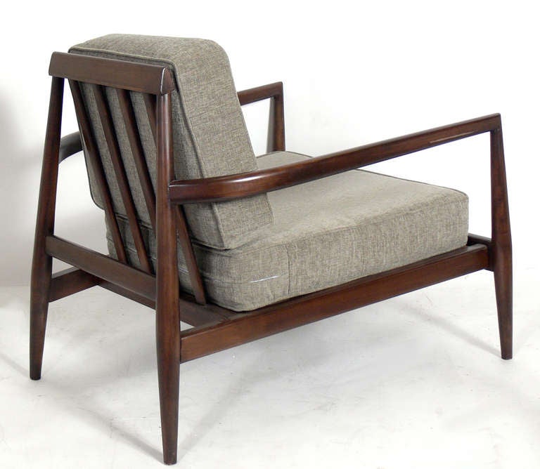 Mid-Century Modern Pair of Rare Lounge Chairs by Edmund J. Spence