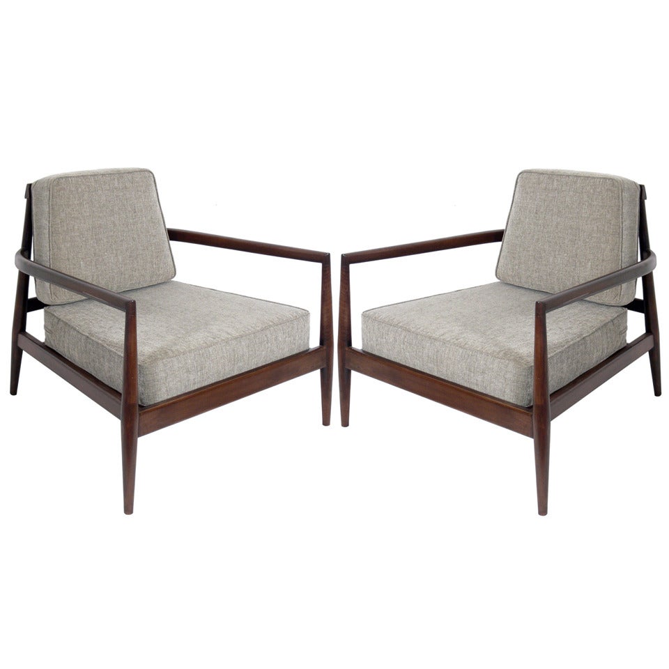 Pair of Rare Lounge Chairs by Edmund J. Spence