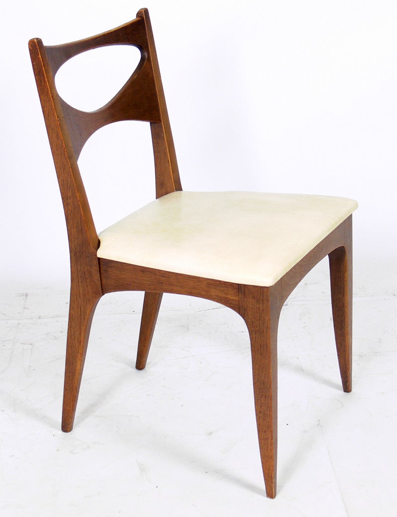 American Set of Six Mid Century Modern Dining Chairs by John Van Koert for Drexel