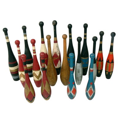 Collection of Vintage Juggling Pins at 1stdibs