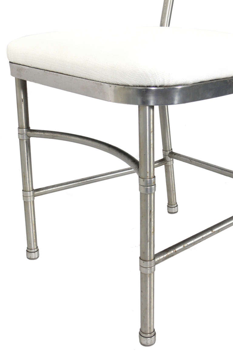 Set of Ten Aluminum Dining Chairs by Warren McArthur In Good Condition In Atlanta, GA