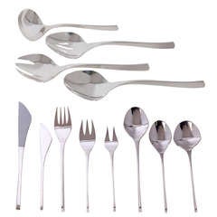 Ronald Pearson "Vision" Moderniste Couverts en Argent Sterling - Grand Set