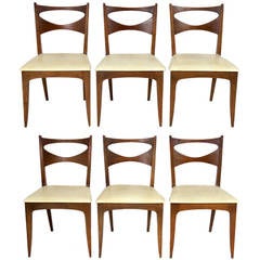 Retro Set of Six Mid Century Modern Dining Chairs by John Van Koert for Drexel