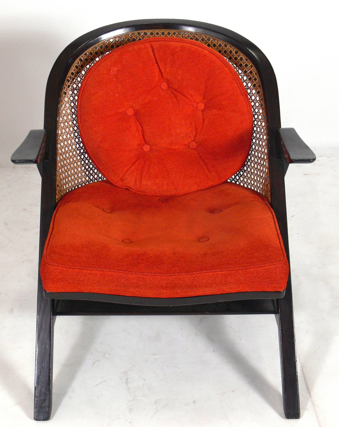 Pair of Curvaceous Lounge Chairs by Edward Wormley for Dunbar In Good Condition In Atlanta, GA