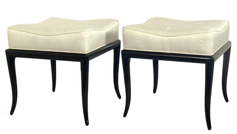 American Pair of Elegant Stools by T.H. Robsjohn-Gibbings