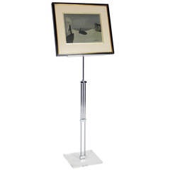 Chrome and Lucite Easel or Podium or Music Stand