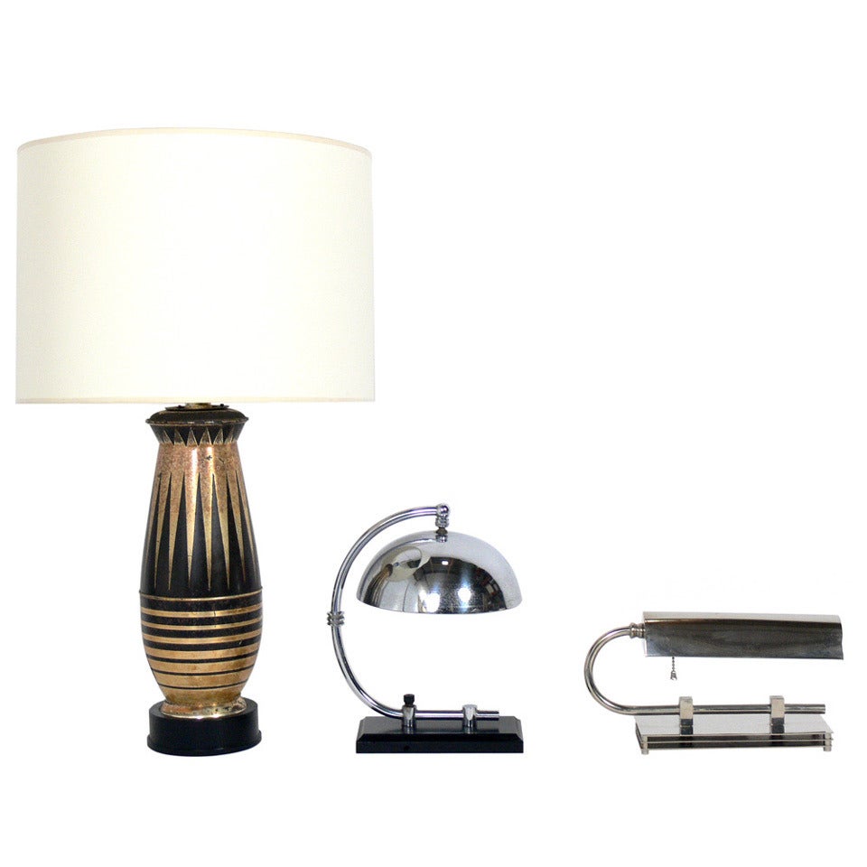 Selection of Art Deco Table Lamps For Sale