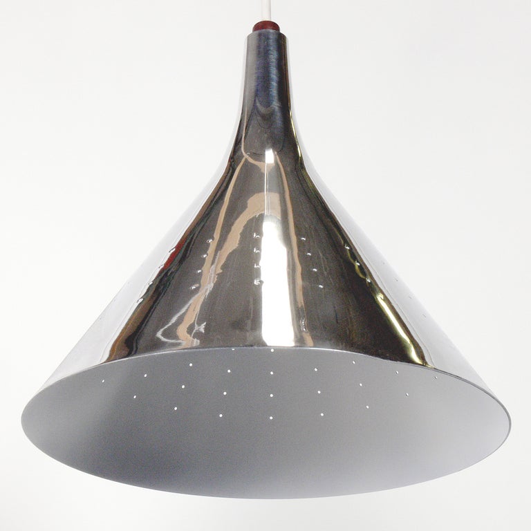 Unknown Modern Nickel Plated Pendant Light Fixtures