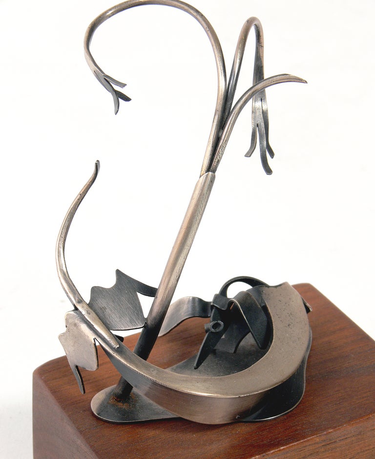 Mid-20th Century Group of Unique Sterling Silver Sculptures by Paul Lobel