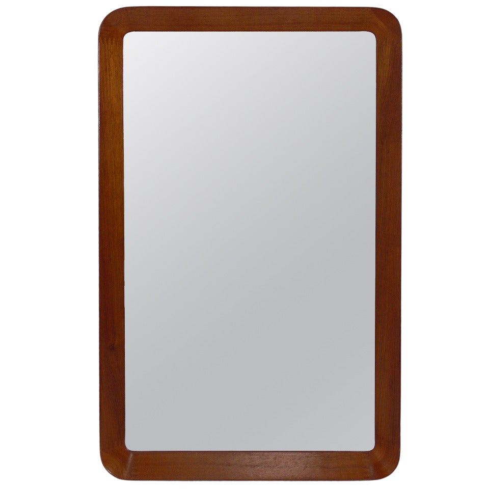 Danish Modern Teak Wall Mirror by Pedersen & Hansen