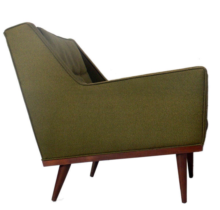Pair of Modern Lounge Chairs, designed by Milo Baughman for the James Furniture Company, circa 1960's. Sculptural low slung form. This pair of chairs is currently being reupholstered. The price noted below includes reupholstery in your fabric and
