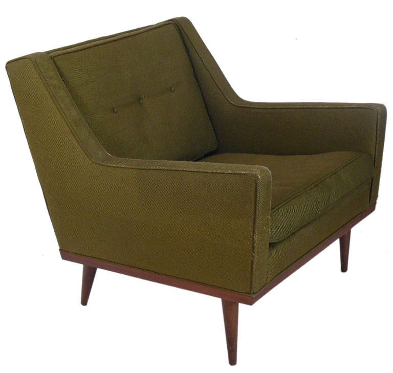 Mid-Century Modern Pair of Modern Lounge Chairs by Milo Baughman