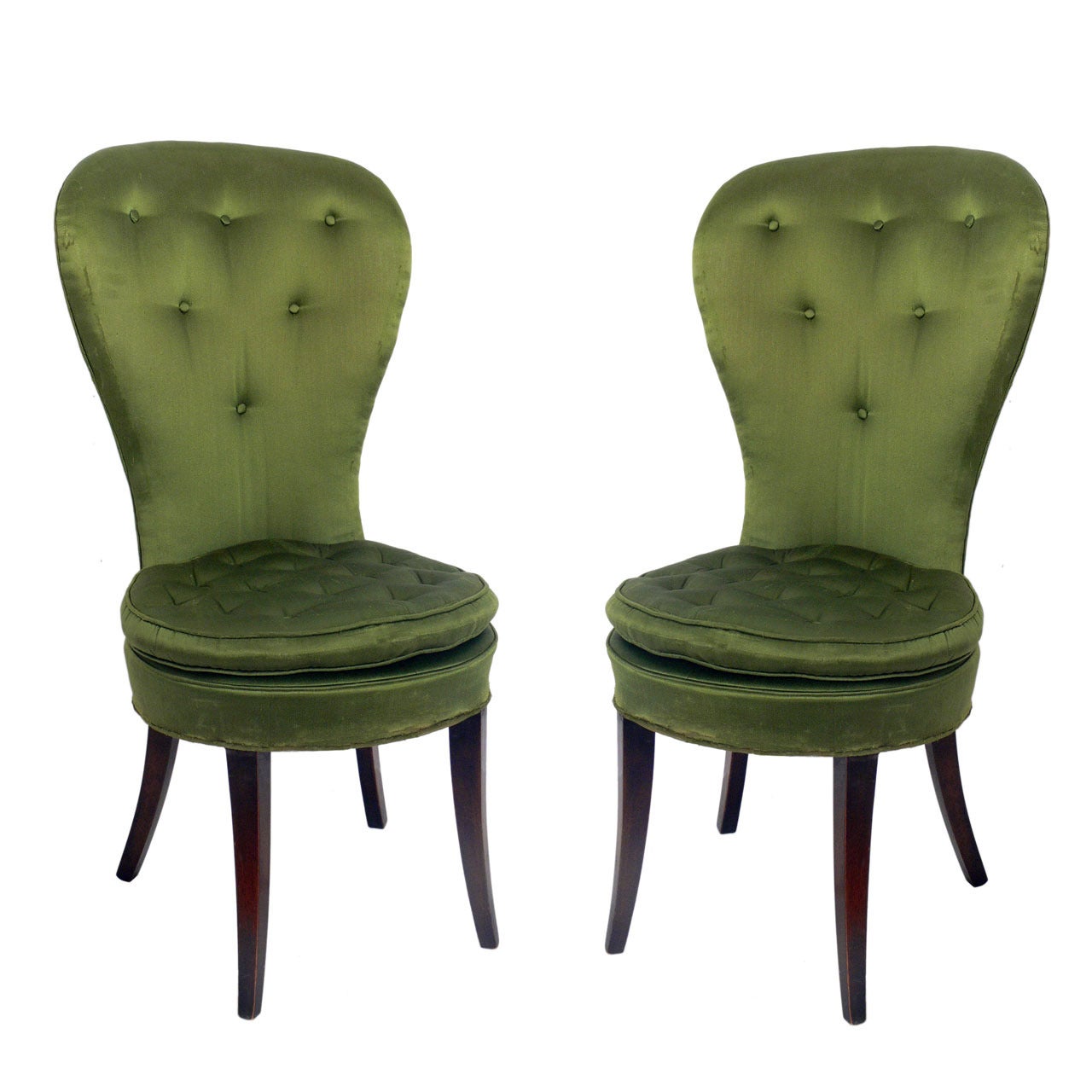 Pair of 1940's Balloon Back Chairs