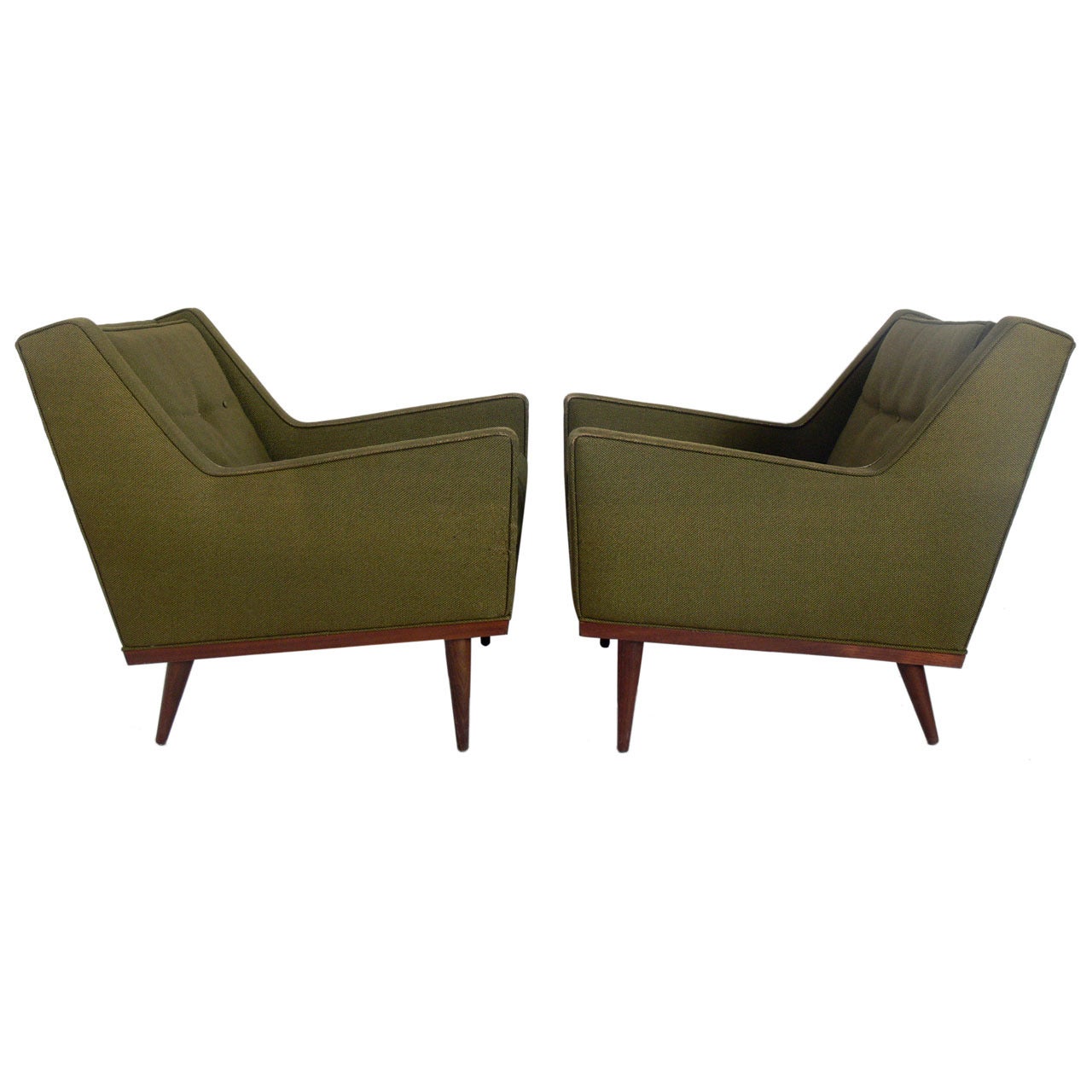 Pair of Modern Lounge Chairs by Milo Baughman