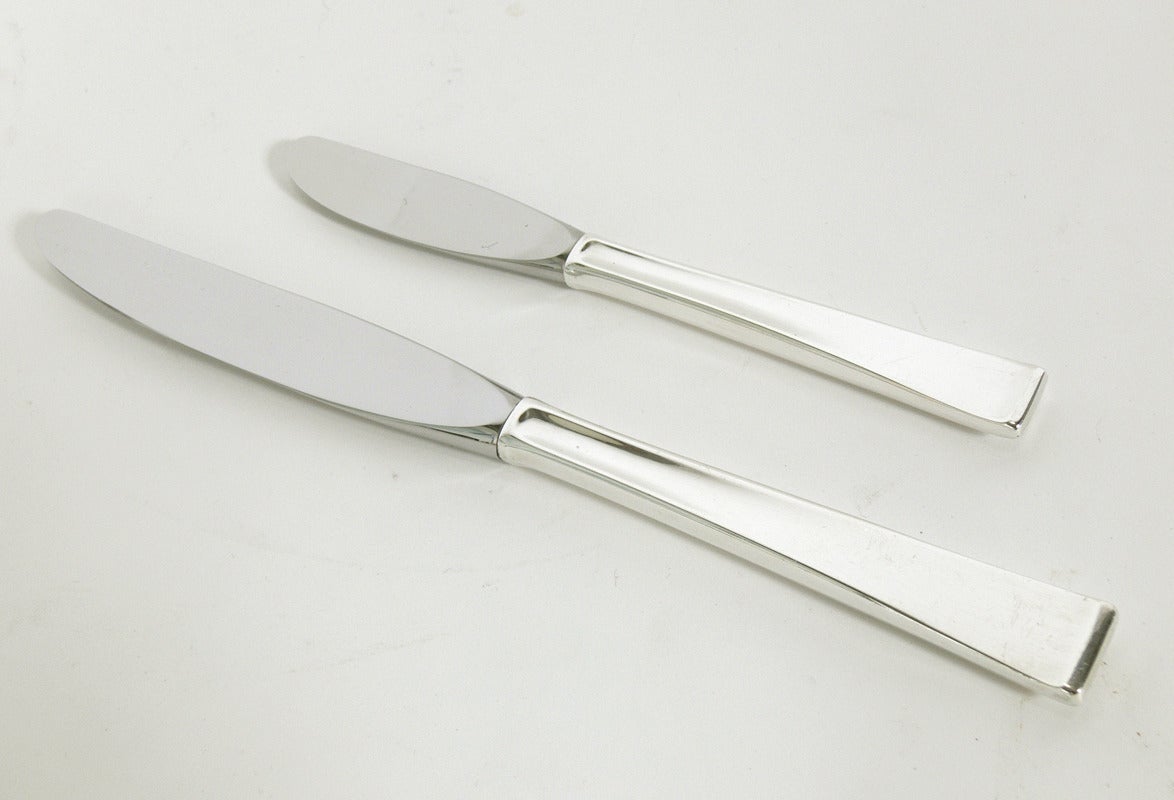 Gorham Sterling Silver Modernist "Theme" Flatware Set