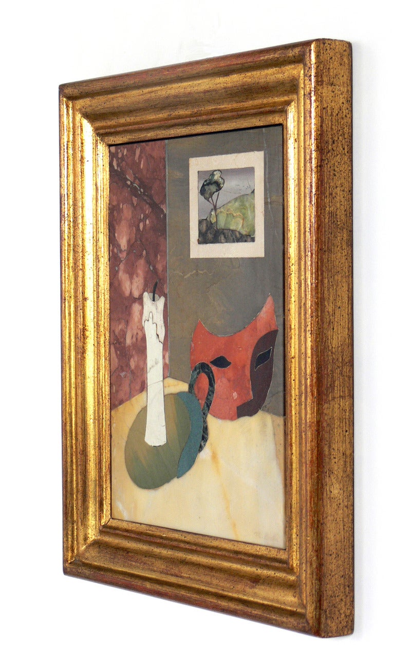 Mid-Century Modern Pietra Dura Plaque for Ugolini
