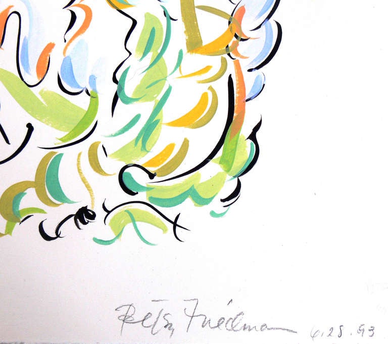 Groupe de quatre peintures en couleur modernes et vibrantes de Betsy Friedman en vente 3