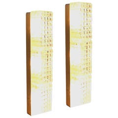 Pair of Italian Glass Block Sconces
