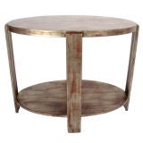 Silver Leaf Oval Console Table 6