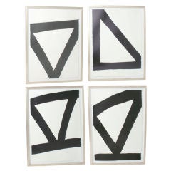 Group of Abstract Black & White Paintings after Franz Kline