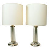 1930's Lucite and Nickel Plated Lamps