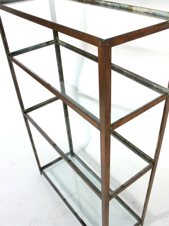 Mid-20th Century Bronze Vitrine with Perfect Patina