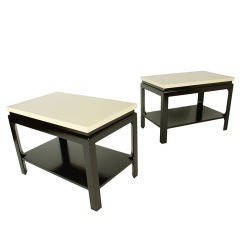 Pair of Cork Top End Tables designed by Paul Frankl