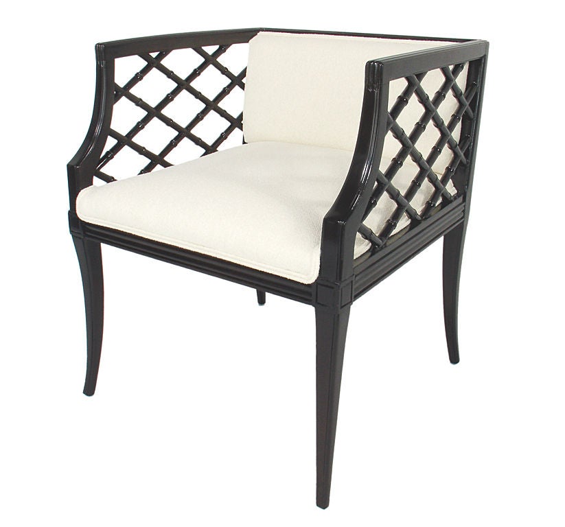 Pair of Lattice Cube Chairs