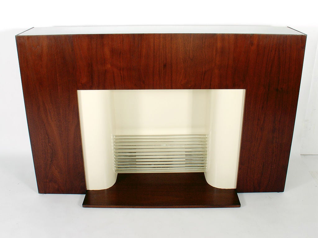 American Art Deco Faux Fireplace Mantle