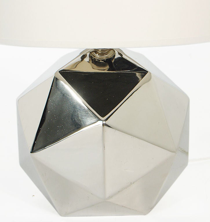 American Nickel Plated Geodesic Dome Lamps